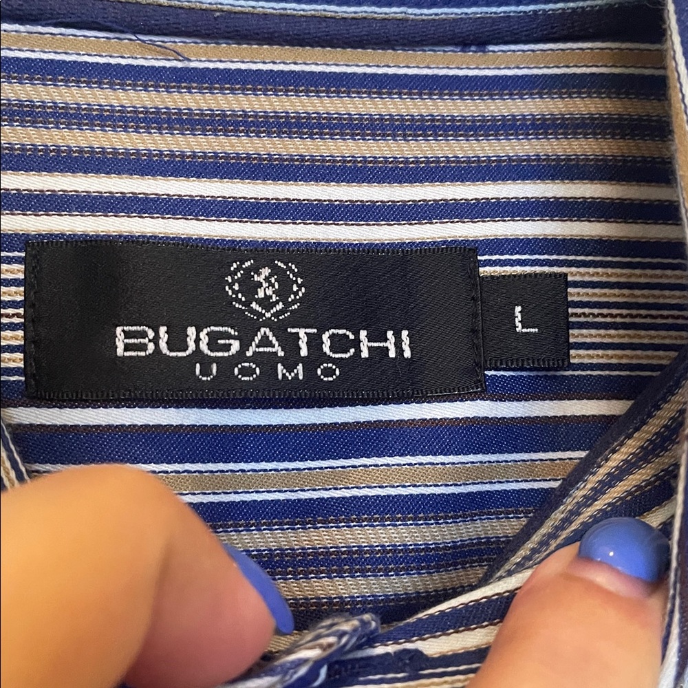 Bugatchi Uomo Collared Button Down Dress Shirt Si… - image 6